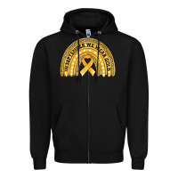 Black Childhood cancer awareness rainbow Zipper Hoodie - Jasminsmagicworld