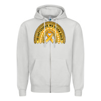 Dove Grey Childhood cancer awareness rainbow Zipper Hoodie - Jasminsmagicworld