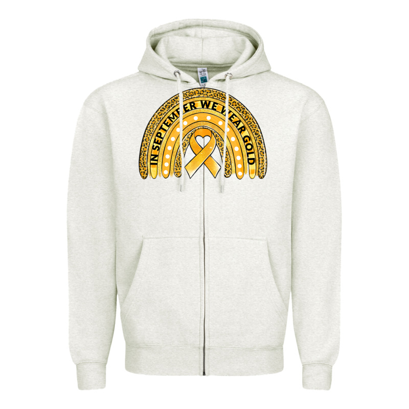 Childhood Cancer Awareness Rainbow Zipper Hoodie by Jasminsmagicworld | Teevron