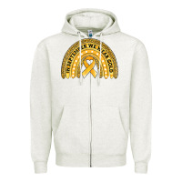 Oatmeal Heather Childhood cancer awareness rainbow Zipper Hoodie - Jasminsmagicworld
