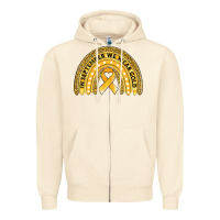 Sandshell Childhood cancer awareness rainbow Zipper Hoodie - Jasminsmagicworld