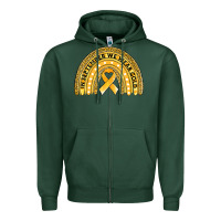 Sports Green Childhood cancer awareness rainbow Zipper Hoodie - Jasminsmagicworld