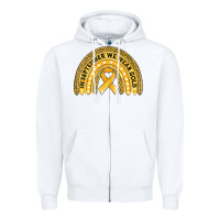 White Childhood cancer awareness rainbow Zipper Hoodie - Jasminsmagicworld