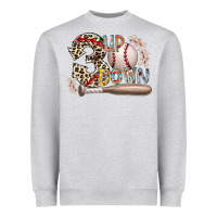 Heather Grey three up down Heavyweight Sweatshirt - RacoonDesign