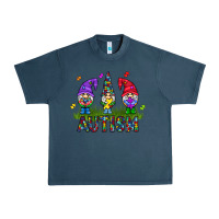 Midnight Navy autism Gnome Urban Heavy Tee - CowhideDigitalArt