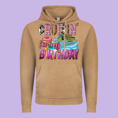 Cruisin' For My Birthday Vintage Hoodie Designed By Texasbilliewilder