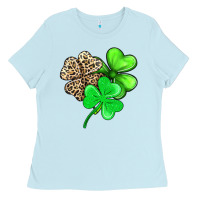 Baby Blue three clover Ladies Tee - AdoDesignShop