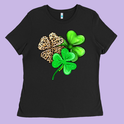Three Clover Ladies Tee Designed By Adodesignshop