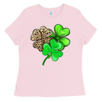 Bubblegum Pink three clover Ladies Tee - AdoDesignShop