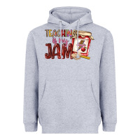 Heather Grey teaching is my jam Heavyweight Hoodie - NancyCooperArtShop