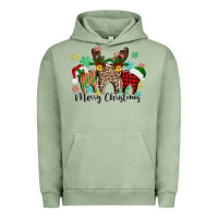 Pigment Oil Green Merry Christmas tooth Urban Hoodie - texasbilliewilder