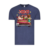 Vintage Denim valentine's day truck farm animals cupid xoxo Vintage Tee - FaDigitalArtStudio