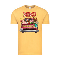 Vintage Mustard valentine's day truck farm animals cupid xoxo Vintage Tee - FaDigitalArtStudio