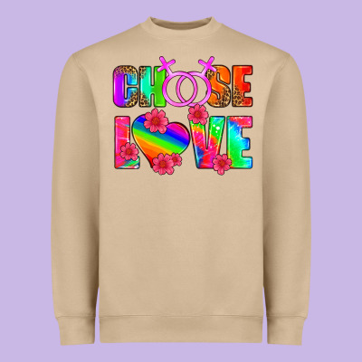 Choose Love (lesbian) Heavyweight Sweatshirt Designed By Hra Design Shop