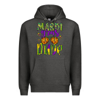 Charcoal Heather mardi gras dude Premium Hoodie - Artiststas