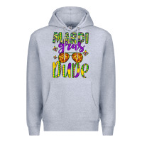 Heather Grey mardi gras dude Premium Hoodie - Artiststas