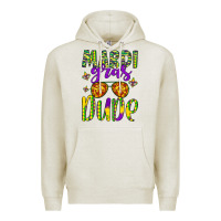 Oatmeal Heather mardi gras dude Premium Hoodie - Artiststas
