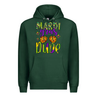 Sports Green mardi gras dude Premium Hoodie - Artiststas