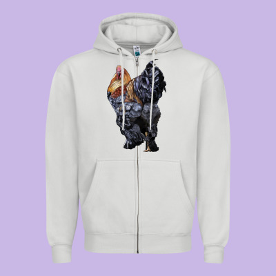 Brahma Rooster Zipper Hoodie Designed By Lillyallendesigns