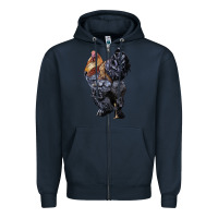Navy Brahma Rooster Zipper Hoodie - LillyAllenDesigns