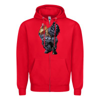 Red Brahma Rooster Zipper Hoodie - LillyAllenDesigns