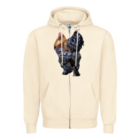 Sandshell Brahma Rooster Zipper Hoodie - LillyAllenDesigns
