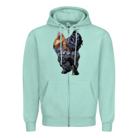 Seafoam Brahma Rooster Zipper Hoodie - LillyAllenDesigns