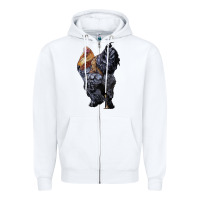 White Brahma Rooster Zipper Hoodie - LillyAllenDesigns