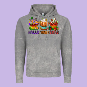 Hallothanksmas Cupcakes Vintage Hoodie Designed By Texasbilliewilder