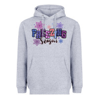Heather Grey freezing season Heavyweight Hoodie - MaliasSmallBusiness
