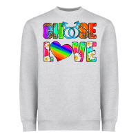 Heather Grey choose love (gay) Heavyweight Sweatshirt - HRA Design Shop