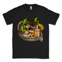 Black cowboy cactus  sunflowers whiskey Classic Tee - AdoDesignShop