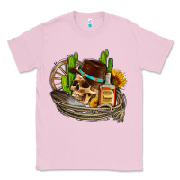 Bubblegum Pink cowboy cactus  sunflowers whiskey Classic Tee - AdoDesignShop
