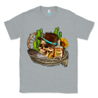 Heather Grey cowboy cactus  sunflowers whiskey Classic Tee - AdoDesignShop