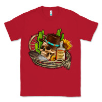 Red cowboy cactus  sunflowers whiskey Classic Tee - AdoDesignShop