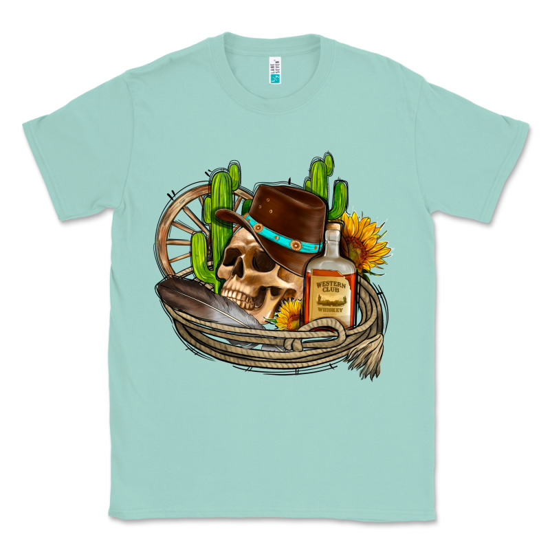 Cowboy Cactus  Sunflowers Whiskey Classic Tee by AdoDesignShop | Teevron