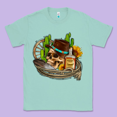 Cowboy Cactus  Sunflowers Whiskey Classic Tee Designed By Adodesignshop