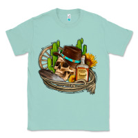 Seafoam cowboy cactus  sunflowers whiskey Classic Tee - AdoDesignShop