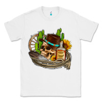 White cowboy cactus  sunflowers whiskey Classic Tee - AdoDesignShop