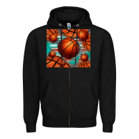 Black basketball leopard serape tumbler Zipper Hoodie - Jasminsmagicworld
