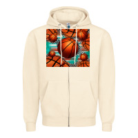 Basketball Leopard Serape Tumbler Zipper Hoodie | Teevron
