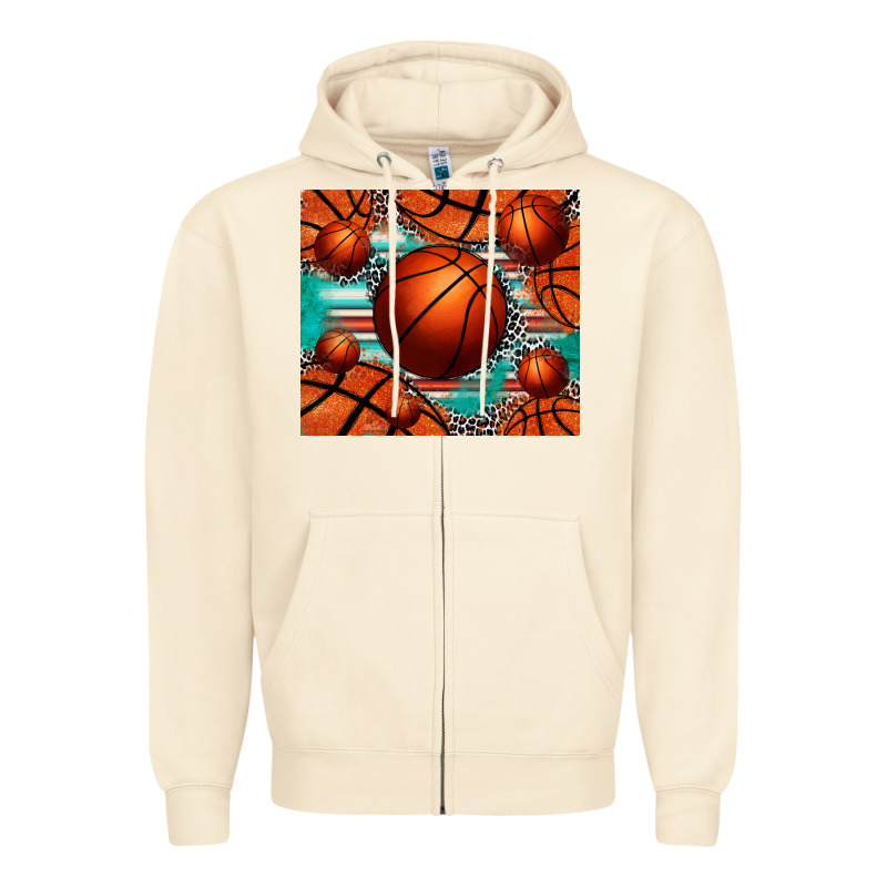 Basketball Leopard Serape Tumbler Zipper Hoodie by Jasminsmagicworld | Teevron