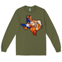 Army Green texas map fall Long Sleeve Tee - JahusDesignShop