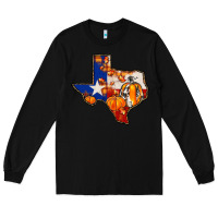 Black texas map fall Long Sleeve Tee - JahusDesignShop