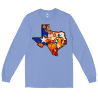 Colony Blue texas map fall Long Sleeve Tee - JahusDesignShop