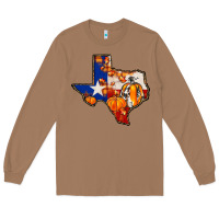 Toasted Coconut texas map fall Long Sleeve Tee - JahusDesignShop