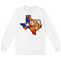 White texas map fall Long Sleeve Tee - JahusDesignShop