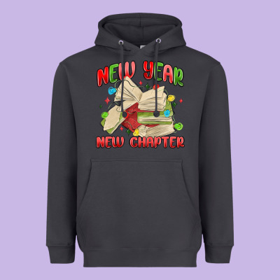 New Year New Chapter Heavyweight Hoodie Designed By Maliassmallbusiness