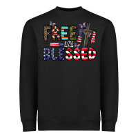 Black free and blessed Heavyweight Sweatshirt - CowhideDigitalArt