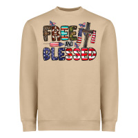 Free And Blessed Heavyweight Sweatshirt | Teevron